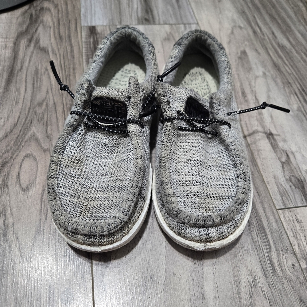 Hey Dude Wally Stretch Youth size 12 Gray Toddler